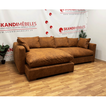 Dīvāns COMFY (Stūra chaiselongue) (PRESTON COGNAC) (Ekspozīcija) Dīvāns COMFY (Stūra chaiselongue) (PRESTON COGNAC) (Ekspozīcija)